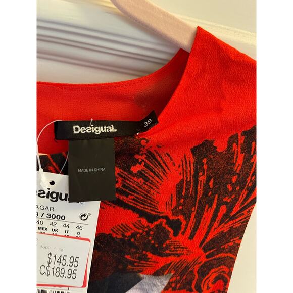 Desigual Nagar Red Dress, Size: 38, NWT - Picture 4 of 4